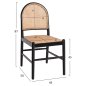 Preview: STUHL AUS SCHWARZBEIGEM RATTAN 43x50x87 cm