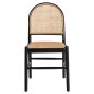 Preview: STUHL AUS SCHWARZBEIGEM RATTAN 43x50x87 cm