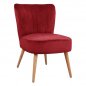 Preview: Carissa Stuhl aus Samt in Farbe Rot