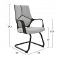 Preview: Office chair made from a perfect combination of black polypropylene and gray fabric