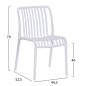 Preview: STUHL OUTDOOR CONVEE POLYPROPYLEN IN WEIß 52,5x44,5x79Hcm