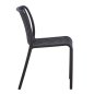 Preview: STUHL OUTDOOR CONVEE POLYPROPYLEN IN SCHWARZ 52,5x44,5x79Hcm