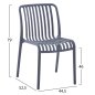 Preview: STUHL OUTDOOR CONVEE POLYPROPYLEN IN GRAU 52,5x44,5x79Hcm