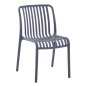 Preview: STUHL OUTDOOR CONVEE POLYPROPYLEN IN GRAU 52,5x44,5x79Hcm