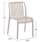 Preview: STUHL OUTDOOR CONVEE POLYPROPYLEN IN CAPPUCCINO 52,5x44,5x79Hcm