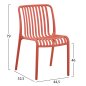 Preview: STUHL OUTDOOR CONVEE POLYPROPYLEN IN ROT 52,5x44,5x79Hcm