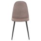 Preview: DINING CHAIR BEIGE FABRIC & BLACK METAL LEGS 42x49,5x89Hcm