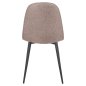 Preview: DINING CHAIR BEIGE FABRIC & BLACK METAL LEGS 42x49,5x89Hcm
