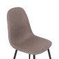 Preview: DINING CHAIR BEIGE FABRIC & BLACK METAL LEGS 42x49,5x89Hcm