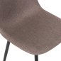 Preview: DINING CHAIR BEIGE FABRIC & BLACK METAL LEGS 42x49,5x89Hcm
