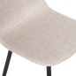 Preview: DINING CHAIR ECRU FABRIC & BLACK METAL LEGS 42x49,5x89Hcm