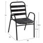 Preview: STUHL METALLGESTELL, SITZ UND RÜCKENLEHNE AUS ALUMINIUM, SCHWARZ, 54 x 56 x 79 Hcm