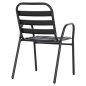 Preview: STUHL METALLGESTELL, SITZ UND RÜCKENLEHNE AUS ALUMINIUM, SCHWARZ, 54 x 56 x 79 Hcm