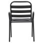 Preview: STUHL METALLGESTELL, SITZ UND RÜCKENLEHNE AUS ALUMINIUM, SCHWARZ, 54 x 56 x 79 Hcm