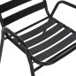 Preview: STUHL METALLGESTELL, SITZ UND RÜCKENLEHNE AUS ALUMINIUM, SCHWARZ, 54 x 56 x 79 Hcm