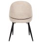 Preview: STUHL SARKY BOUCLE STOFF EKRU MIT METALLBEINEN 55x62x89cm