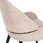 Preview: STUHL SARKY BOUCLE STOFF EKRU MIT METALLBEINEN 55x62x89cm