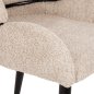Preview: STUHL SARKY BOUCLE STOFF EKRU MIT METALLBEINEN 55x62x89cm
