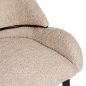 Preview: STUHL SARKY BOUCLE STOFF EKRU MIT METALLBEINEN 55x62x89cm