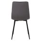 Preview: STUHL LATRELL AUS GRAUEM SAMT MIT SCHWARZEN METALLBEINEN 43x54x88cm
