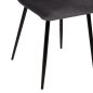 Preview: STUHL LATRELL AUS GRAUEM SAMT MIT SCHWARZEN METALLBEINEN 43x54x88cm