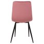 Preview: STUHL LATRELL AUS ROSE SAMT MIT SCHWARZEN METALLBEINEN 43x54x88cm