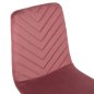 Preview: STUHL LATRELL AUS ROSE SAMT MIT SCHWARZEN METALLBEINEN 43x54x88cm