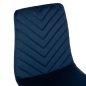 Preview: STUHL LATRELL AUS BLAU SAMT MIT SCHWARZEN METALLBEINEN 43x54x88cm