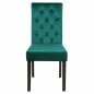 Preview: VELVET ROXIE K/D CHAIR GREEN WITH WOODEN LEGS 46,5x61,5x100 cm