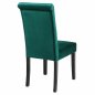 Preview: VELVET ROXIE K/D CHAIR GREEN WITH WOODEN LEGS 46,5x61,5x100 cm