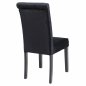 Preview: VELVET ROXIE K/D CHAIR BLACK WITH WOODEN LEGS 46,5x61,5x100 cm