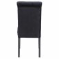 Preview: VELVET ROXIE K/D CHAIR BLACK WITH WOODEN LEGS 46,5x61,5x100 cm