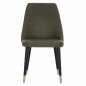 Preview: "AGUSTIN" CHAIR MADE OF SUEDE GREEN FABRIC WITH WOODEN FEET 50x66x92 cm