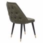 Preview: "AGUSTIN" CHAIR MADE OF SUEDE GREEN FABRIC WITH WOODEN FEET 50x66x92 cm