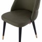Preview: "AGUSTIN" CHAIR MADE OF SUEDE GREEN FABRIC WITH WOODEN FEET 50x66x92 cm