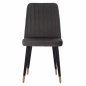 Preview: CHAIR MARISOL MADE OF GREY VELVET WITH WOODEN FEET 47x57x91 cm