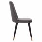 Preview: CHAIR MARISOL MADE OF GREY VELVET WITH WOODEN FEET 47x57x91 cm