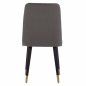 Preview: CHAIR MARISOL MADE OF GREY VELVET WITH WOODEN FEET 47x57x91 cm