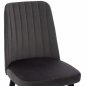 Preview: CHAIR MARISOL MADE OF GREY VELVET WITH WOODEN FEET 47x57x91 cm