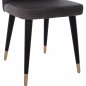 Preview: CHAIR MARISOL MADE OF GREY VELVET WITH WOODEN FEET 47x57x91 cm