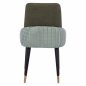 Preview: CHAIR MARIPOSA MADE OF GREEN NUBUK FABRIC WITH WOODEN FEET 57x59x90 cm