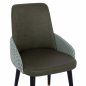 Preview: CHAIR MARIPOSA MADE OF GREEN NUBUK FABRIC WITH WOODEN FEET 57x59x90 cm