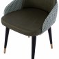 Preview: CHAIR MARIPOSA MADE OF GREEN NUBUK FABRIC WITH WOODEN FEET 57x59x90 cm