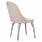 Preview: CHAIR ESPERANZA MADE OF VELVET ECRU WITH WOODEN LEGS 50x66x90 cm