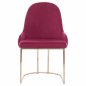 Preview: CHAIR LILIANA MADE OF BORDEAUX VELVET WITH METAL GOLD BASE 55x64x90 cm