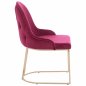 Preview: CHAIR LILIANA MADE OF BORDEAUX VELVET WITH METAL GOLD BASE 55x64x90 cm