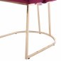Preview: CHAIR LILIANA MADE OF BORDEAUX VELVET WITH METAL GOLD BASE 55x64x90 cm