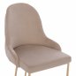 Preview: CHAIR LILIANA MADE OF ECRU VELVET WITH METAL GOLD BASE 55x64x90 cm