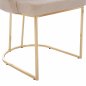 Preview: CHAIR LILIANA MADE OF ECRU VELVET WITH METAL GOLD BASE 55x64x90 cm
