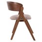 Preview: ESSZIMMERSTUHL GUMMIHOLZ IN WALNUSSFARBE-BEIGE STOFFSITZ 56x55x78Hcm